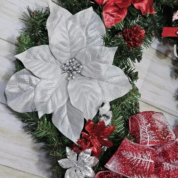 Homemade Hanging Christmas wreath with lights - Picture 8 of 11